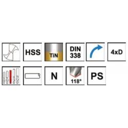 Sada vrtáků spirálových HSS Dormer TIN 43 ks 3-13 mm 0,5 stoupání včetně 6 ks pro jádrové otvory • Vtools.cz