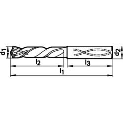 Vrták RT monolitní tvrdokovový 6537HA 5xd 4,60 mm TiALN IK Gühring • Vtools.cz