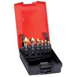 Sada kuželových záhlubníků D335C 90 stupňů TiN2 HSS 6,3 - 20,5 Format • Vtools.cz