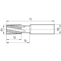 Závitová fréza z tvrdokovu GFM s vnitřním chlazením TiCN D16x25x1,5 HA/IK. RG Gühring • Vtools.cz