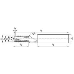 Závitová fréza na trubkový závit DTMC SP z tvrdokovu pro vnitřní závity TiCN M8 HA 1,5xd Gühring • Vtools.cz