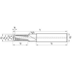 Závitová fréza na trubkový závit DTMC SP z tvrdokovu pro vnitřní závity TiCN M10 HA/IK.R 1,5xd Gühring • Vtools.cz