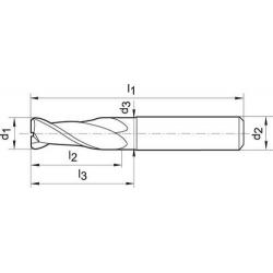 Fréza drážkovací z tvrdokovu Format GT 12,0 mm Z2 HA TA-C • Vtools.cz
