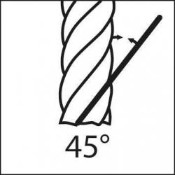 Fréza rádiusová monolitní z tvrdokovu Format GT 8,0 mm Z2 krátká HA TA-C • Vtools.cz