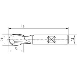 Fréza rádiusová HSSE TiAlN krátká 7,00 mm Format • Vtools.cz