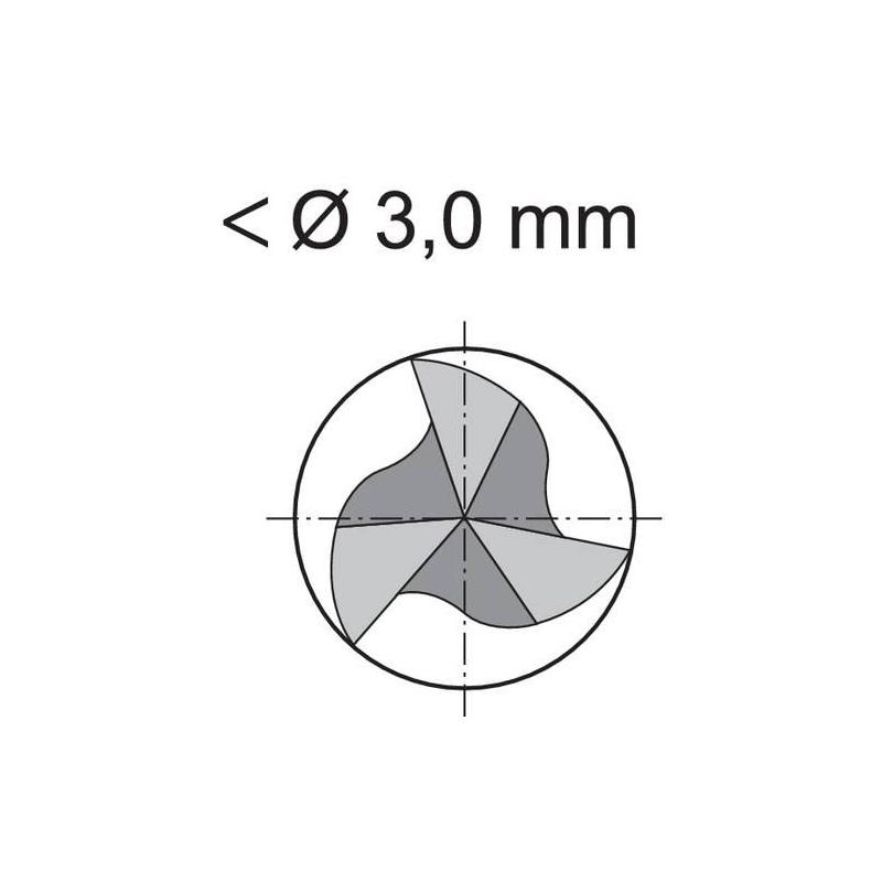 Fréza drážkovací HSSE-PM D327K TiAlN tříbřitá 3,00 mm Format • Vtools.cz
