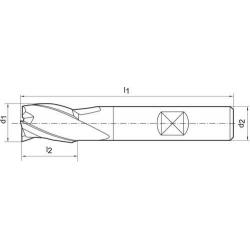 Fréza drážkovací HSSE-PM D327K TiAlN tříbřitá 8,00 mm Format • Vtools.cz