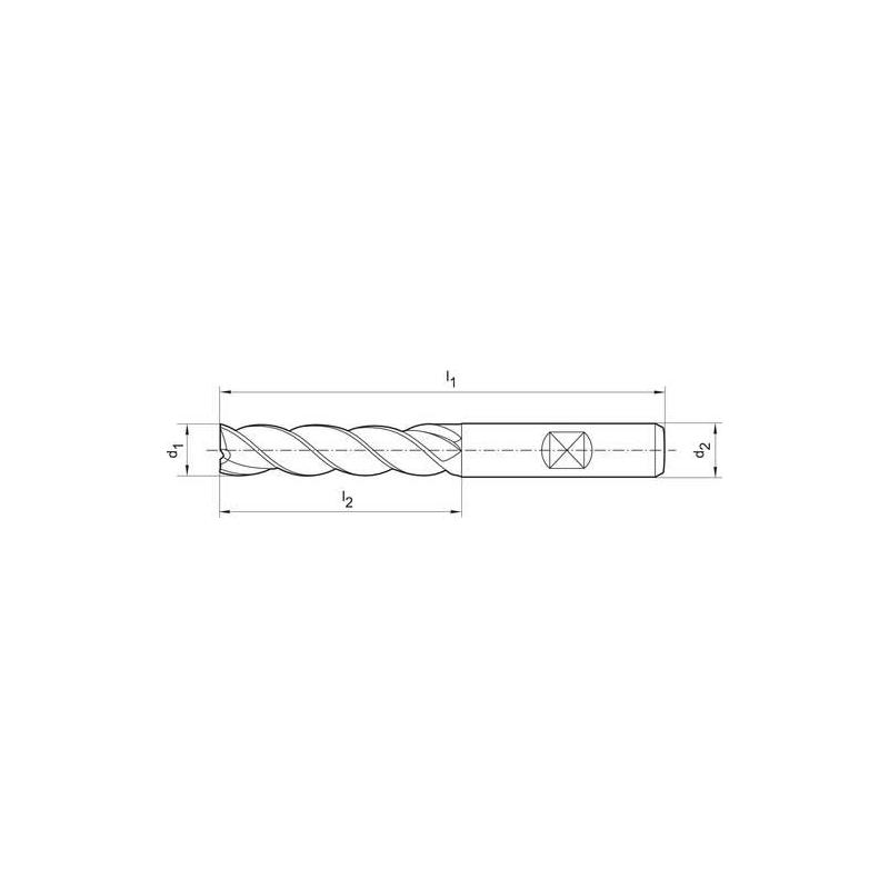 Fréza drážkovací HSSE D844B L na hliník 20,00 mm Format • Vtools.cz