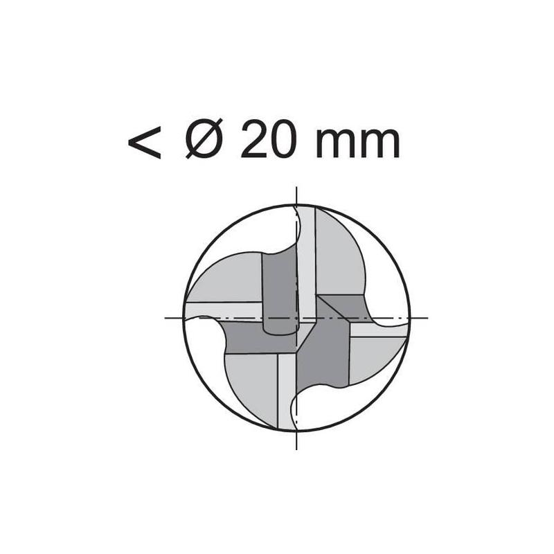 Fréza monolitní tvrdokovová D844K 8,00 mm NF Format • Vtools.cz