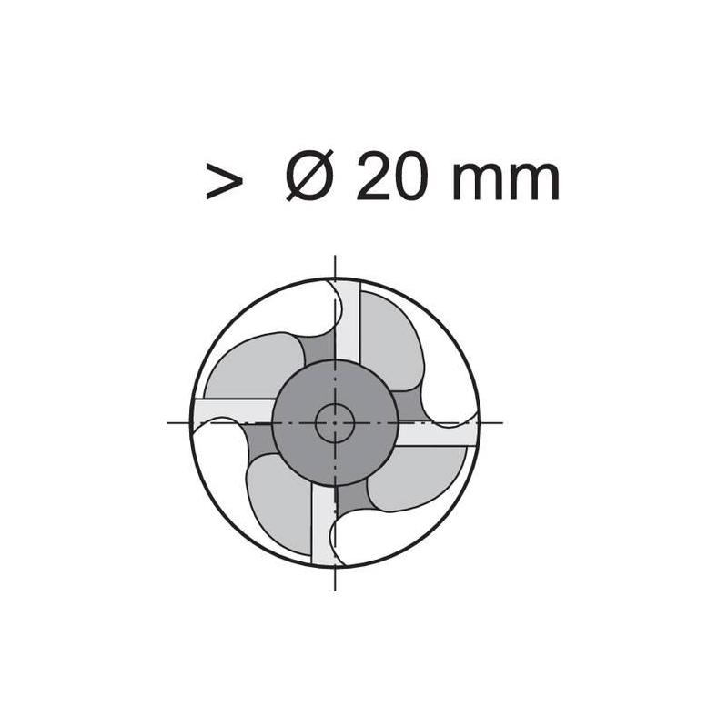 Fréza monolitní tvrdokovová D844K 20,0 mm NR Format • Vtools.cz