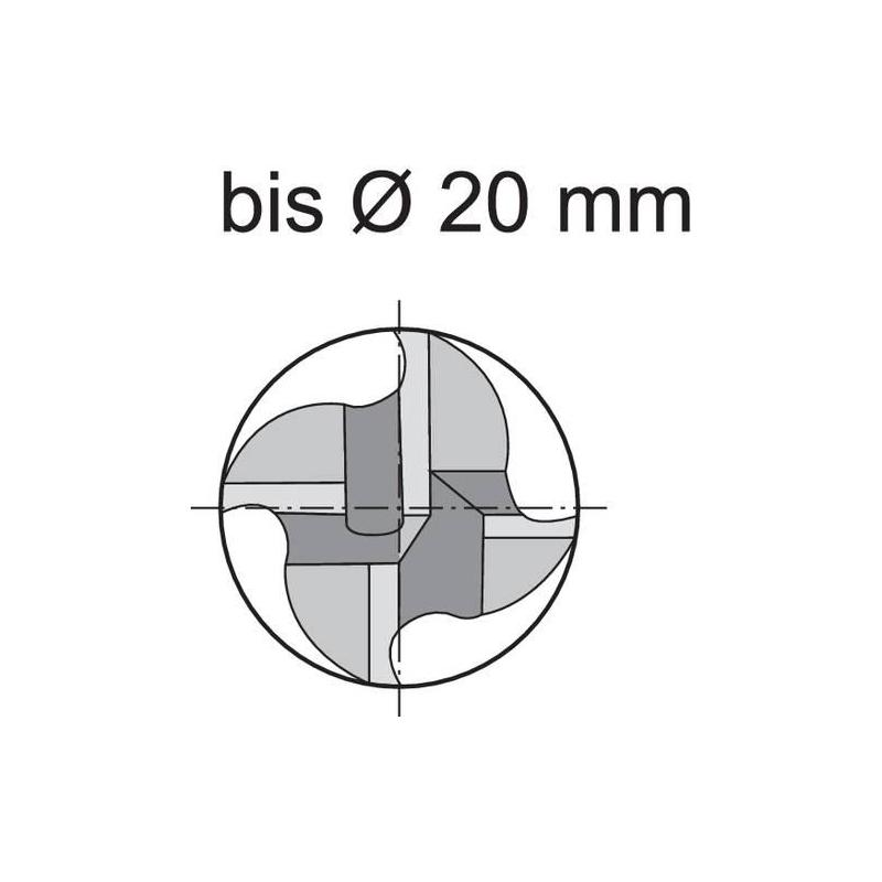 Fréza monolitní tvrdokovová D844K TiAlN 20,0 mm HR Format • Vtools.cz