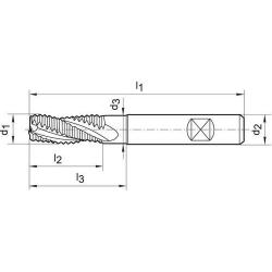 Fréza monolitní tvrdokovová Fire 6527 16,0 mm Z4 NF Gühring • Vtools.cz