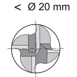Fréza monolitní tvrdokovová D844L 8,0 mm HR Format • Vtools.cz