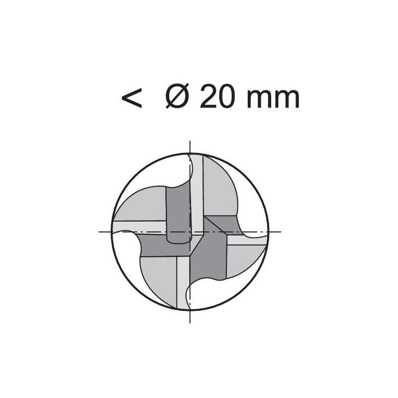 Fréza monolitní tvrdokovová D844L 8,0 mm HR Format • Vtools.cz