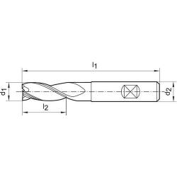 Fréza monolitní tvrdokovová D6127L TiAlN 3,0 mm HB Z 3 Format • Vtools.cz