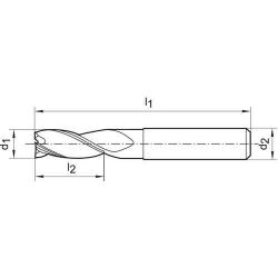 Fréza monolitní tvrdokovová D6127L TiAlN 10,0 mm HA Z 3 Format • Vtools.cz