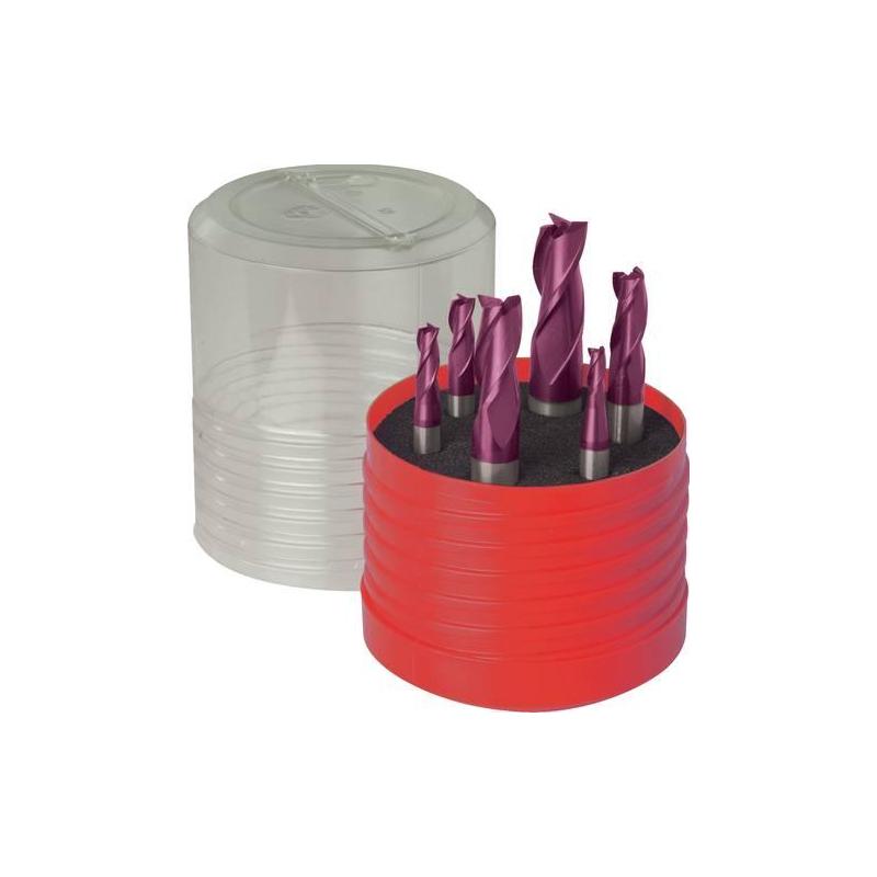 Format Sada fréz tvrdokovových TiAlN, 4-12 mm, 6 kusů, DIN 6527L • Vtools.cz