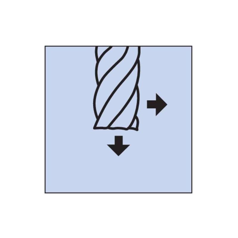 Fréza monolitní tvrdokovová WN 8,0 mm extra dlouhá HB Z 3 Format • Vtools.cz