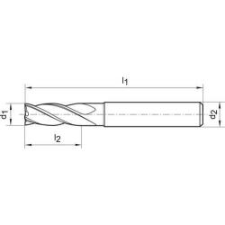 Fréza monolitní tvrdokovová D6527L TiAlN 10,0 mm HB Z 4 Format • Vtools.cz