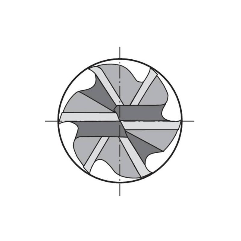 Fréza monolitní tvrdokovová D6527L TiAlN 12,0 mm HB Z 6-8 Format • Vtools.cz