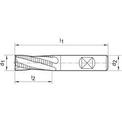 Fréza monolitní tvrdokovová D6527L TiAlN 16,0 mm HB Z 4 HR Format • Vtools.cz