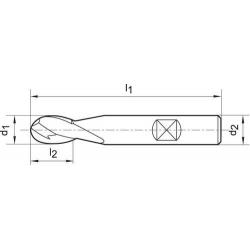 Fréza s rádiusem WN VHM TIALN 8,0 mm HB Z 2 K Format • Vtools.cz
