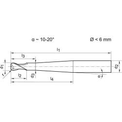 Fréza monolitní tvrdokovová WN TiALN 4,0/1,0 mm Z 2 L Gühring • Vtools.cz