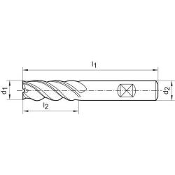 Fréza 6527L VHM Alu 4 mm Z 4 HB Gühring • Vtools.cz