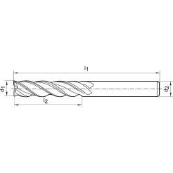 Fréza monolitní tvrdokovová D6527L Fire  10 mm Z 4 Gühring • Vtools.cz