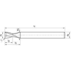 Čelní fréza z tvrdokovu 25G 2,0 mm HA Z 2 W Format • Vtools.cz