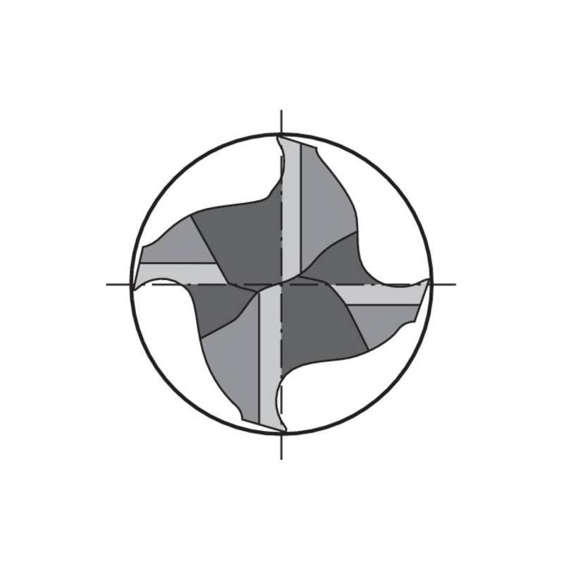 Fréza na hřídele D6527 VHM TiAlN 12 mm Z 4 HB Format • Vtools.cz