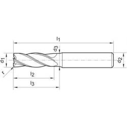 Fréza monolitní tvrdokovová Fire 6527L 20,0/1,0 mm HA Z4 Gühring • Vtools.cz