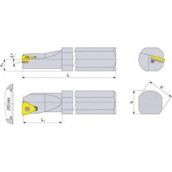 Držák pro závitové destičky VBD (výměnná břitová destička) pravý 10/16 TN11 • Vtools.cz