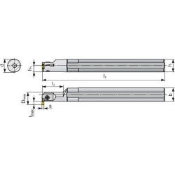 Držák upichovacích zapichovacích destiček vnitřní A25S-GGFR 0413 • Vtools.cz