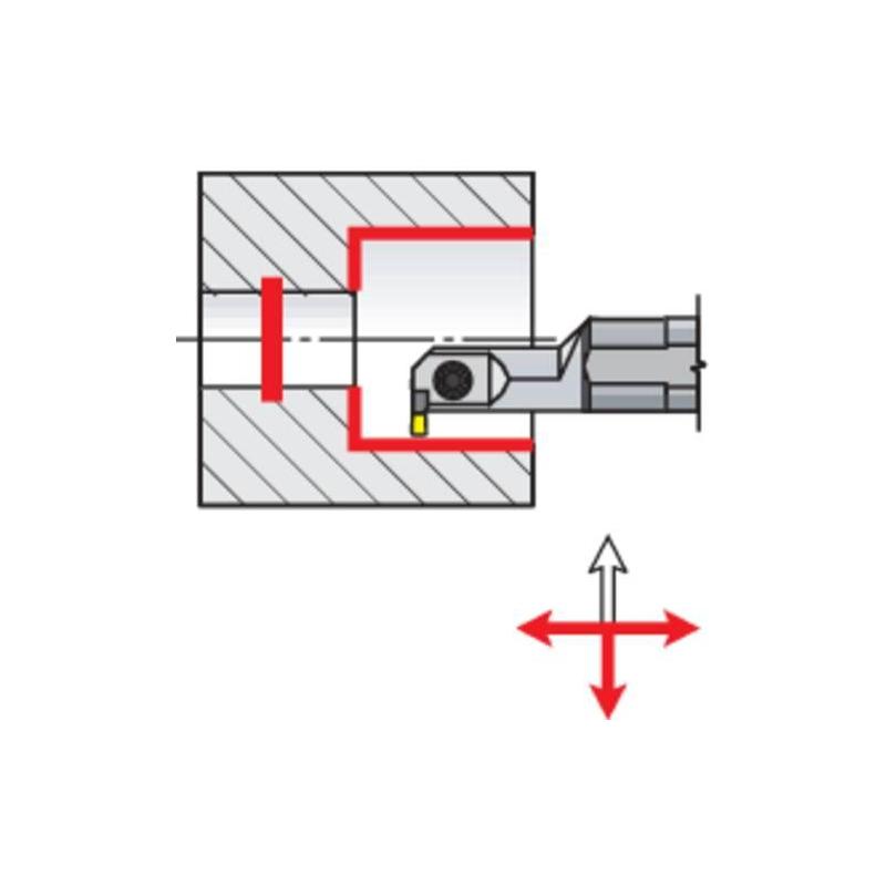 Držák upichovacích zapichovacích destiček vnitřní A25S-GGFL 0413 • Vtools.cz