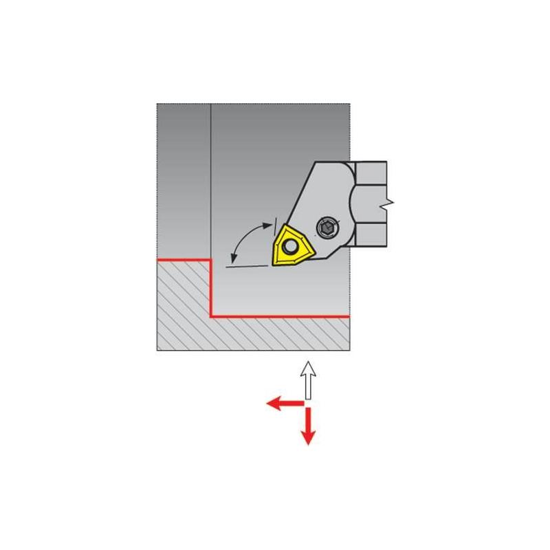 Držák s vnitřním chlazením pro vyměnitelné břitové destičky 95 Grad m.IK. A25S PWLNL 08 • Vtools.cz