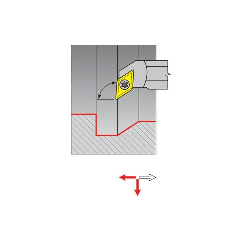Držák s vnitřním chlazením pro vyměnitelné břitové destičky 93 Grad m.IK. A16M SDUCL 07 • Vtools.cz