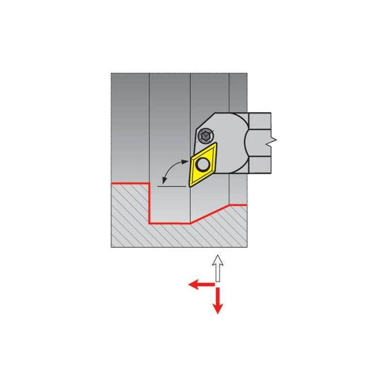 Držák s vnitřním chlazením pro vyměnitelné břitové destičky 93 Grad m.IK. A32S PDUNR 15 • Vtools.cz
