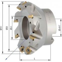 Čelní fréza 45° s vnitřním chlazením D 63 mm Z 6 • Vtools.cz