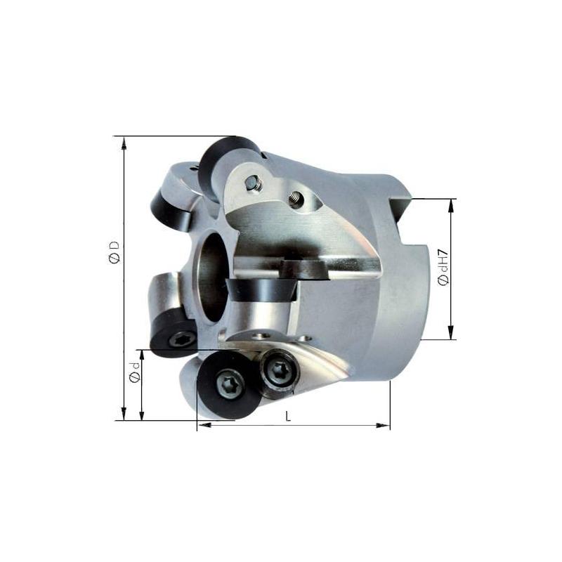 Čelní a kopírovací fréza nástrčná s vnitřním chlazením D 80 x 27 mm Z 6 • Vtools.cz
