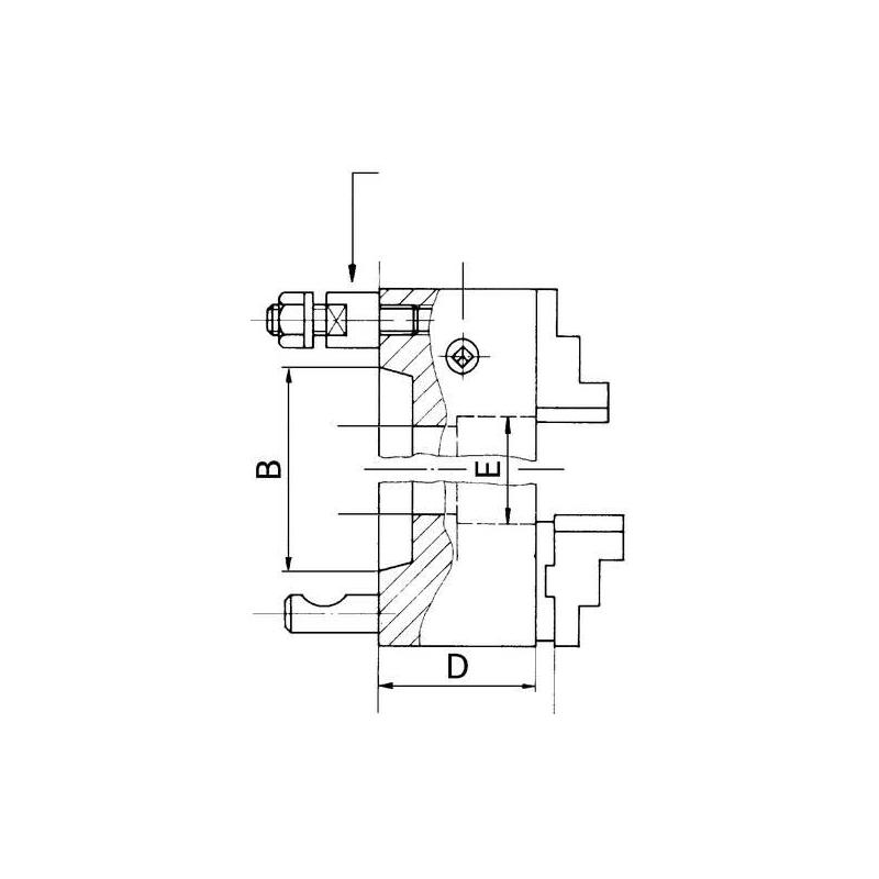 Tříčelisťové soustružnické sklíčidlo D 55027 ocel 250 mm KK 5 Format • Vtools.cz