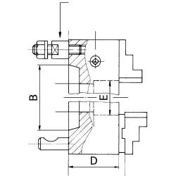 Tříčelisťové soustružnické sklíčidlo D 55027 ocel 250 mm KK 6 Format • Vtools.cz