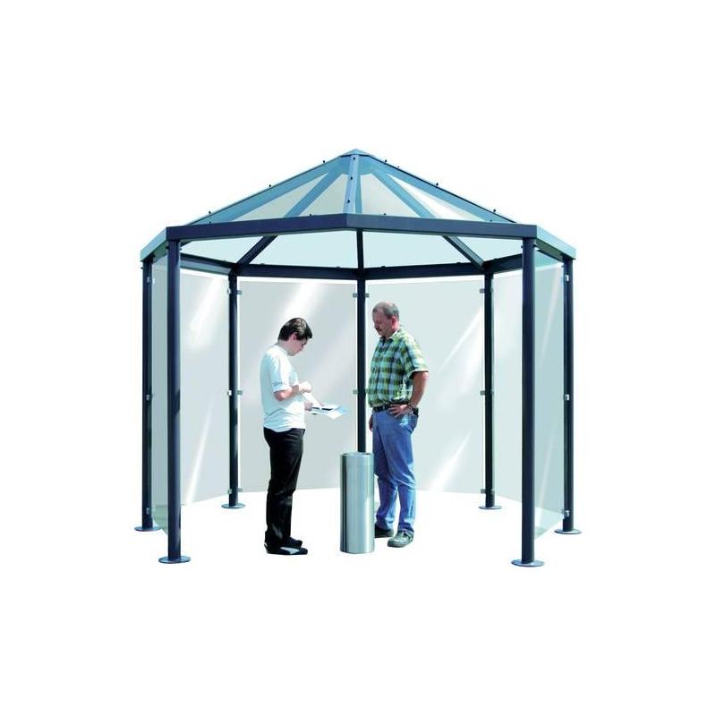 Osmiúhelníkový přístřešek Paříž boční stěna prosklená • Vtools.cz