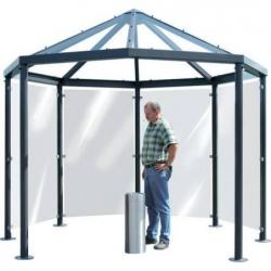 Osmiúhelníkový přístřešek Paříž boční stěna prosklená • Vtools.cz