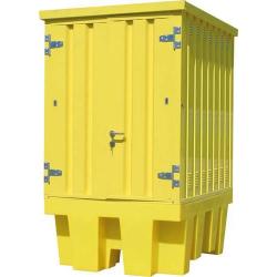 Skladiště nebezpečného zboží pro 1 IBC, se sklopnými dveřmi • Vtools.cz