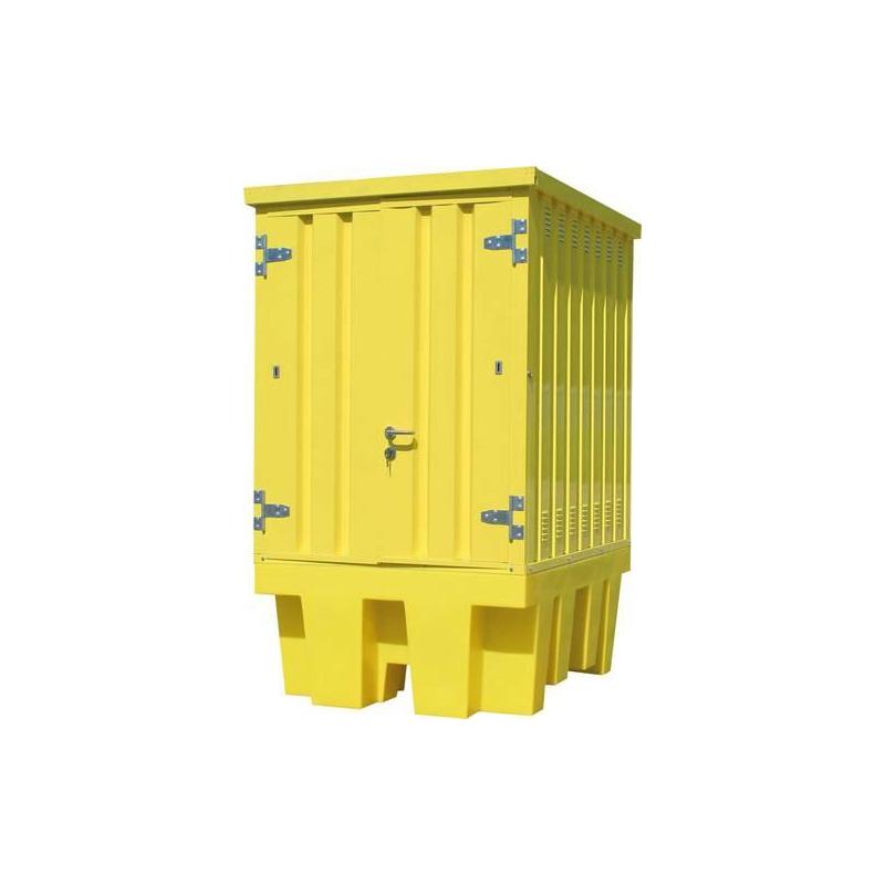 Skladiště nebezpečného zboží pro 1 IBC, se sklopnými dveřmi • Vtools.cz