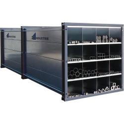 Pevné regály ve tvaru včelí plástve 3010x1000x1000 • Vtools.cz