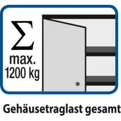 Skříňka pro vysoké zatížení Š1085 x D500 x V1950 mm • Vtools.cz
