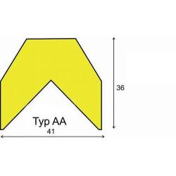 Výstražný a ochranný profil typ AA 1000 mm, ge/sw • Vtools.cz