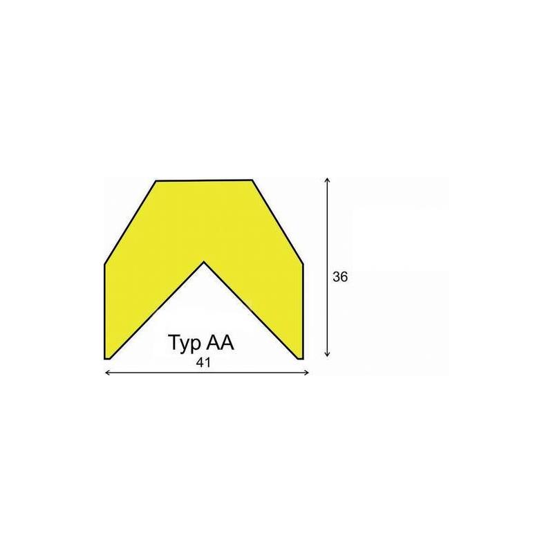 Výstražný a ochranný profil typ AA 1000 mm, ge/sw • Vtools.cz
